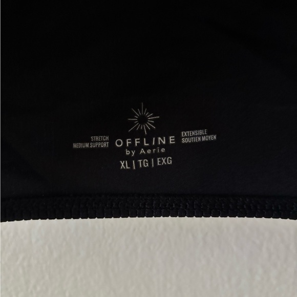 Aerie Black Twist Front Crop Top - Picture 3 of 3